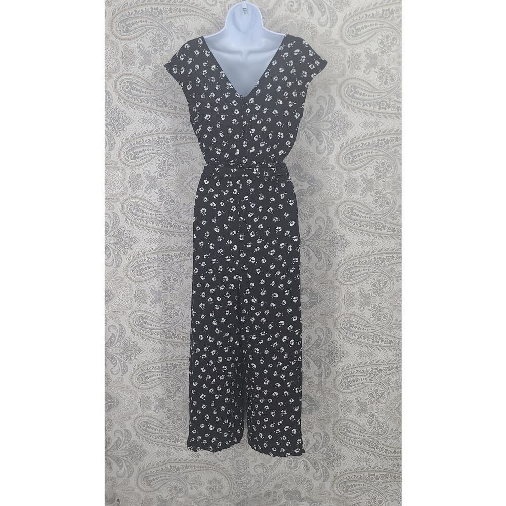 Gracemade Shalom jumpsuit women black white floral Size Small Resort wear Office - Picture 3 of 12